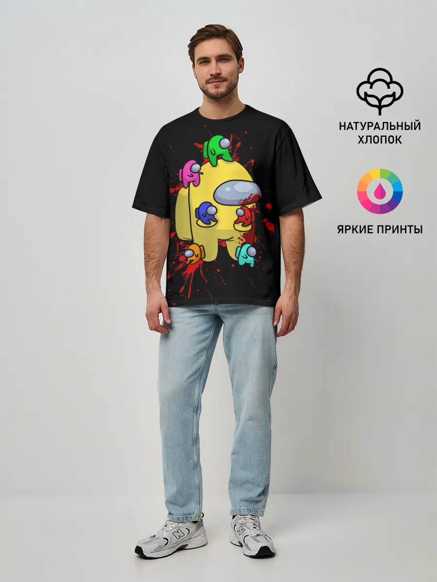 Мужская футболка оверсайз / Among Us | Амонг Ас