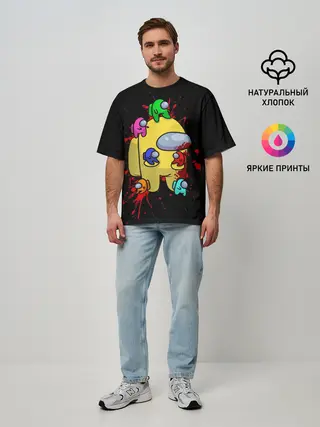 Мужская футболка оверсайз / Among Us | Амонг Ас