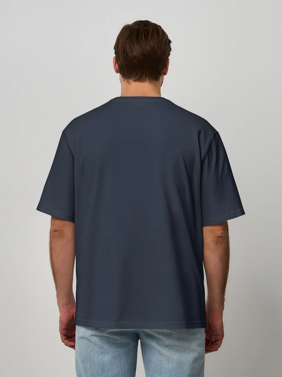 Мужская футболка оверсайз / Аниме Тян в джинсовке