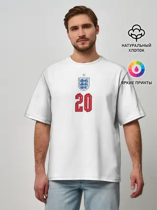 Мужская футболка оверсайз / Фил Фоден форма Англия