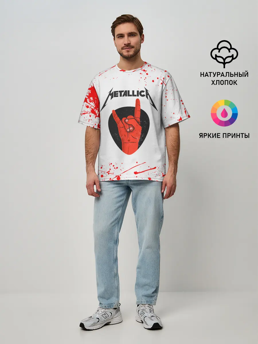 Мужская футболка оверсайз / METALLICA