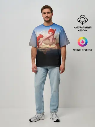 Мужская футболка оверсайз / Red