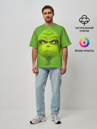 Мужская футболка оверсайз / The Grinch