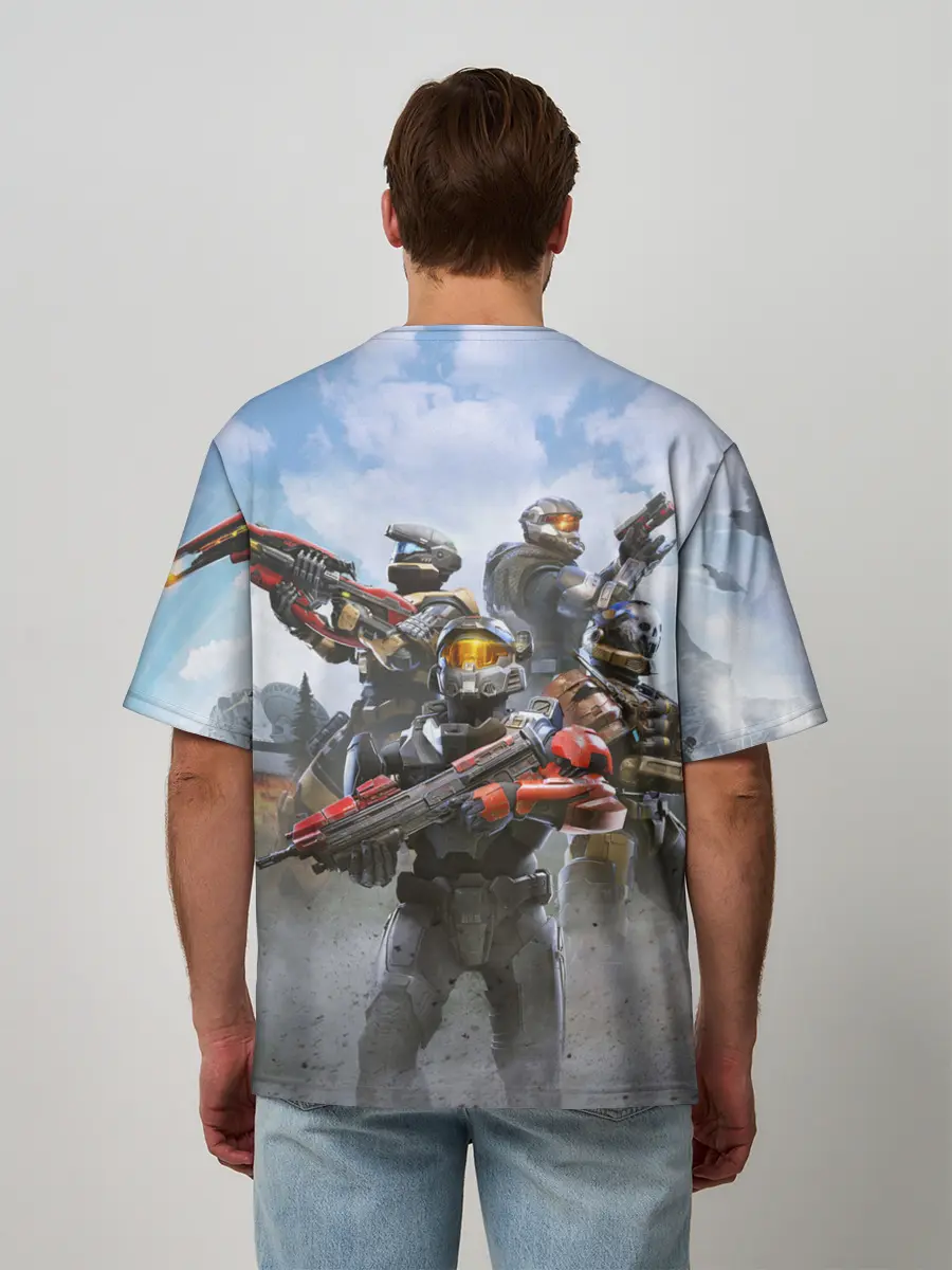 Мужская футболка оверсайз / Halo Infinite