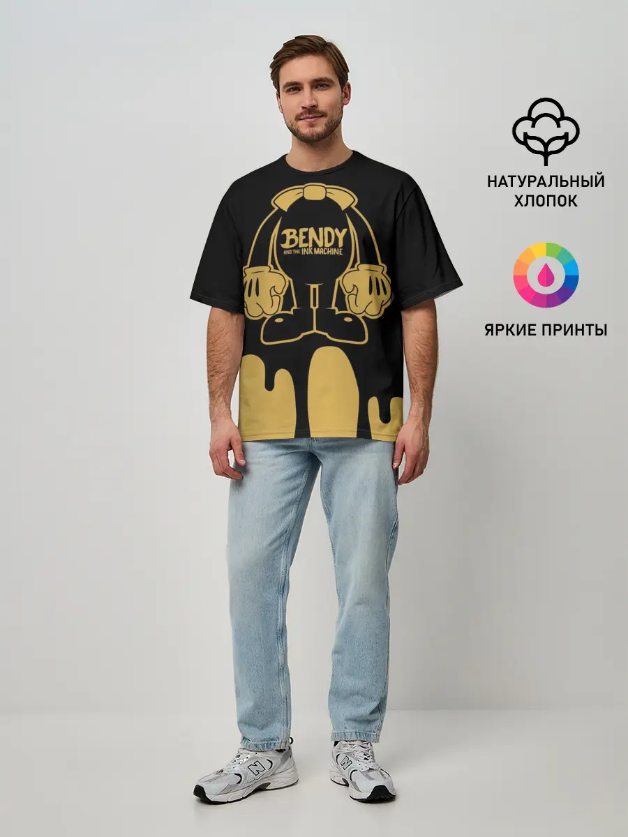 Мужская футболка оверсайз / Bendy And The Ink Machine