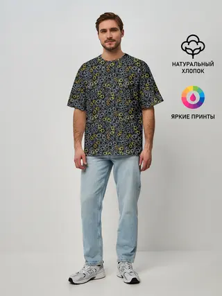 Мужская футболка оверсайз / Велосипеды