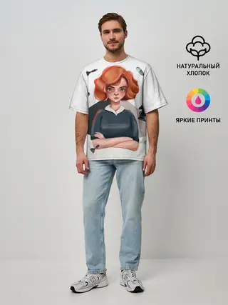 Мужская футболка оверсайз / Ход Королевы