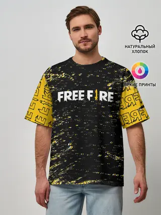 Мужская футболка оверсайз / garena | free fire,