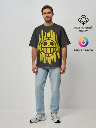 Мужская футболка оверсайз / Skull One Piece