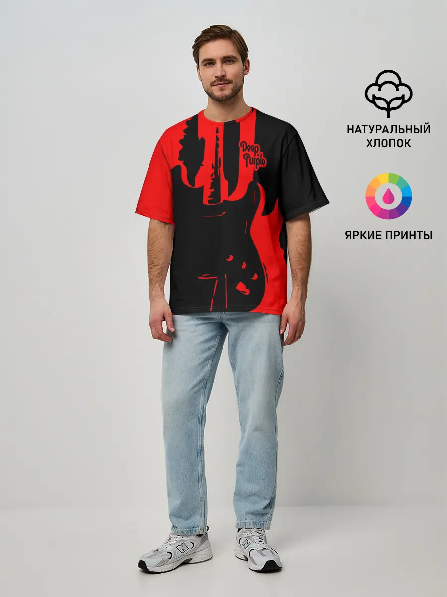 Мужская футболка оверсайз / Deep Purple