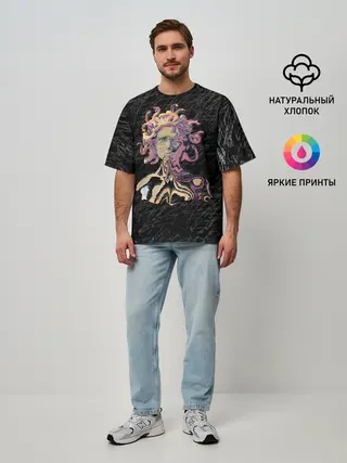 Мужская футболка оверсайз / Горгона YES