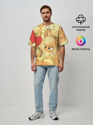 Мужская футболка оверсайз / Applejack pattern