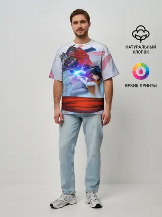 Мужская футболка оверсайз / Narberal и Ainz Ooal Gown