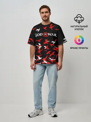 Мужская футболка оверсайз / GOD OF WAR