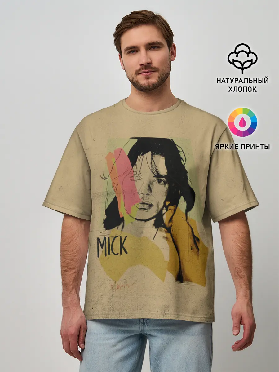 Мужская футболка оверсайз / MICK JAGGER