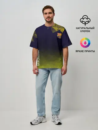 Мужская футболка оверсайз / Barcelona