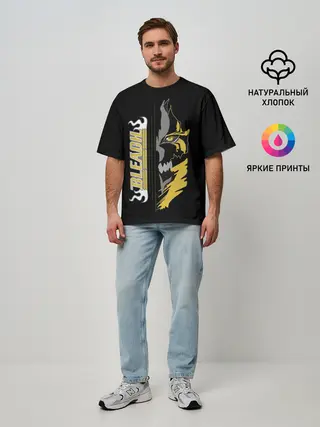 Мужская футболка оверсайз / Shinigami mask Bleach