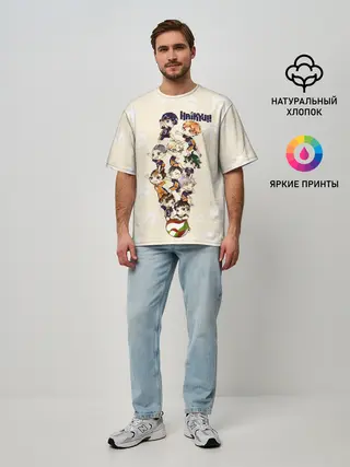 Мужская футболка оверсайз / Команда Карасуно | Haikyuu!!