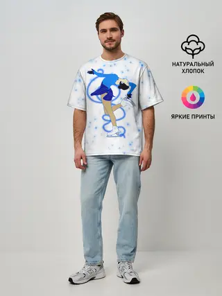 Мужская футболка оверсайз / Фигурное катание