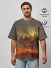 Мужская футболка оверсайз / Fire Dragon