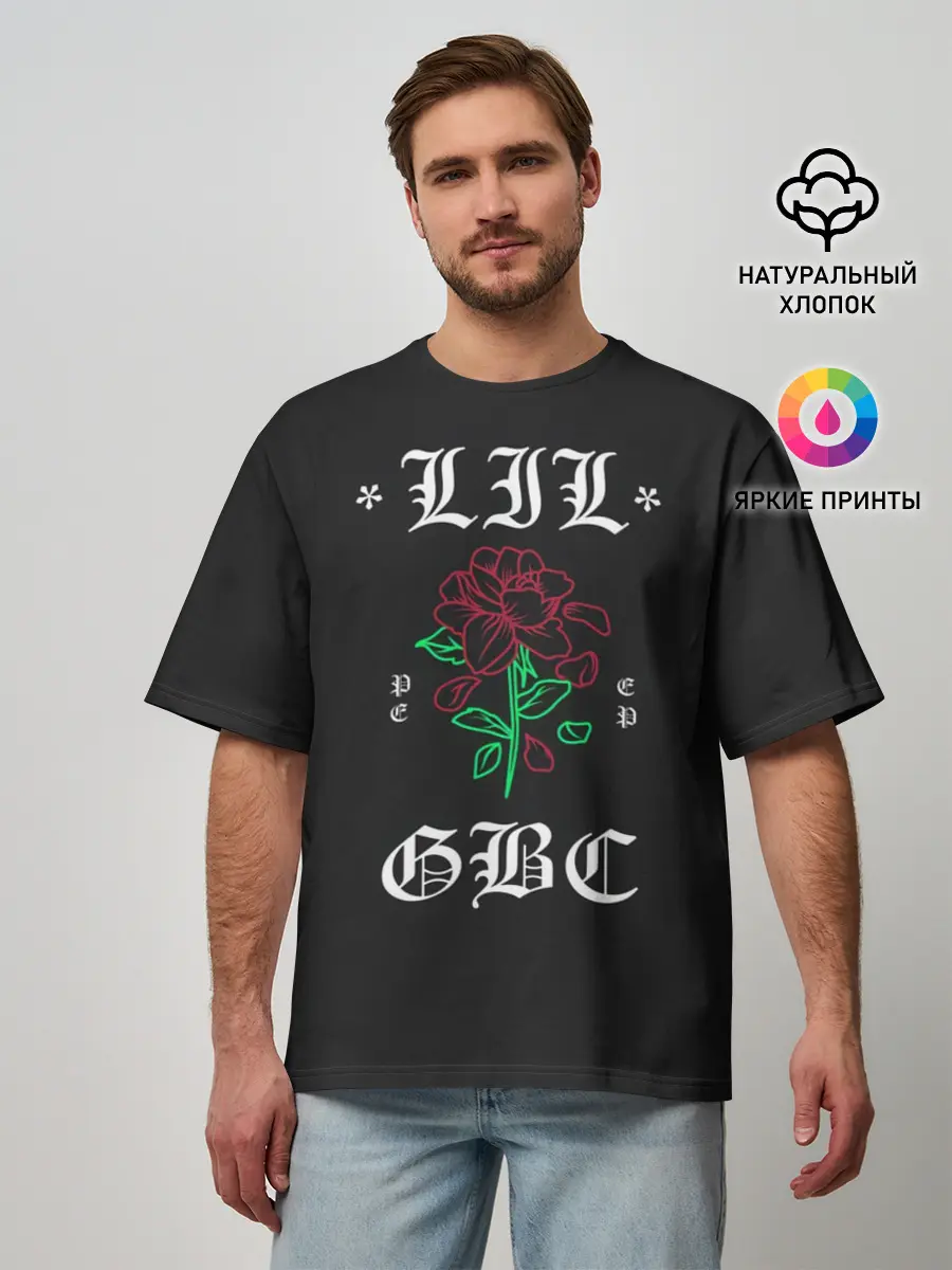 Мужская футболка оверсайз / Peep Rose