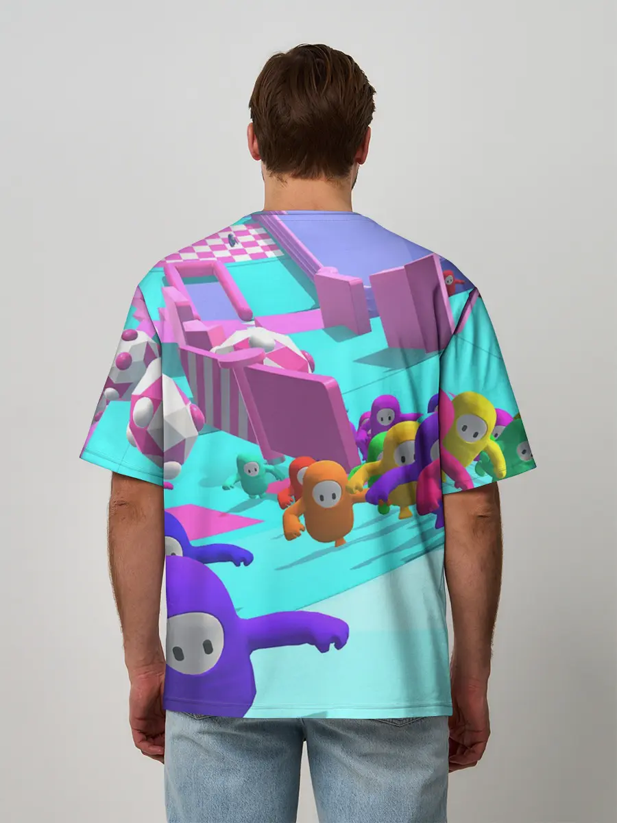 Мужская футболка оверсайз / Fall Guys