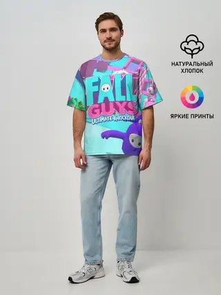 Мужская футболка оверсайз / Fall Guys