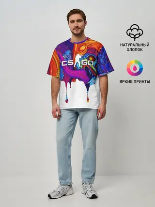 Мужская футболка оверсайз / CS GO HYPER BEAST