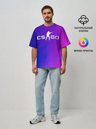 Мужская футболка оверсайз / CS GO | КС ГО