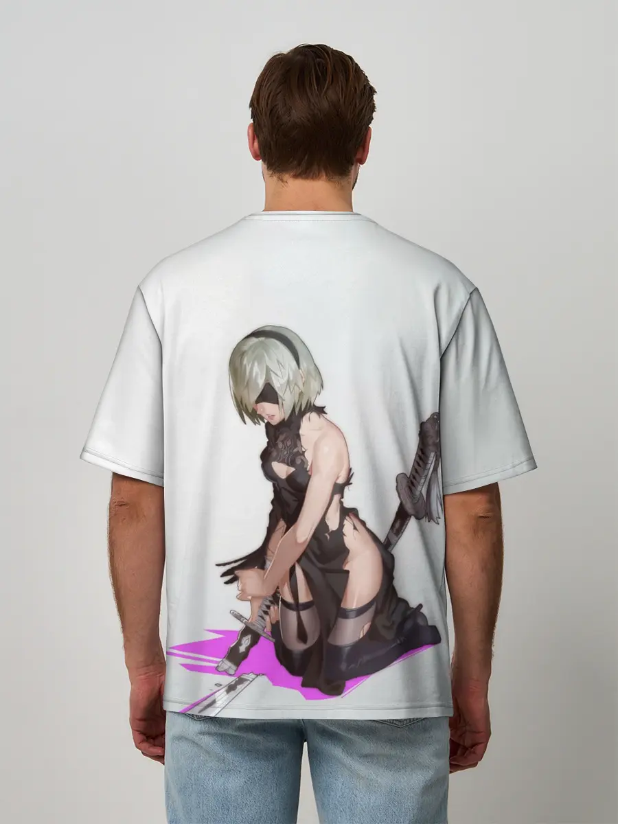 Мужская футболка оверсайз / NIER AUTOMATA / 2B