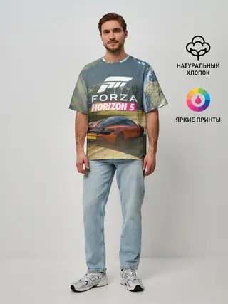 Мужская футболка оверсайз / Forza Horizon 5, игра