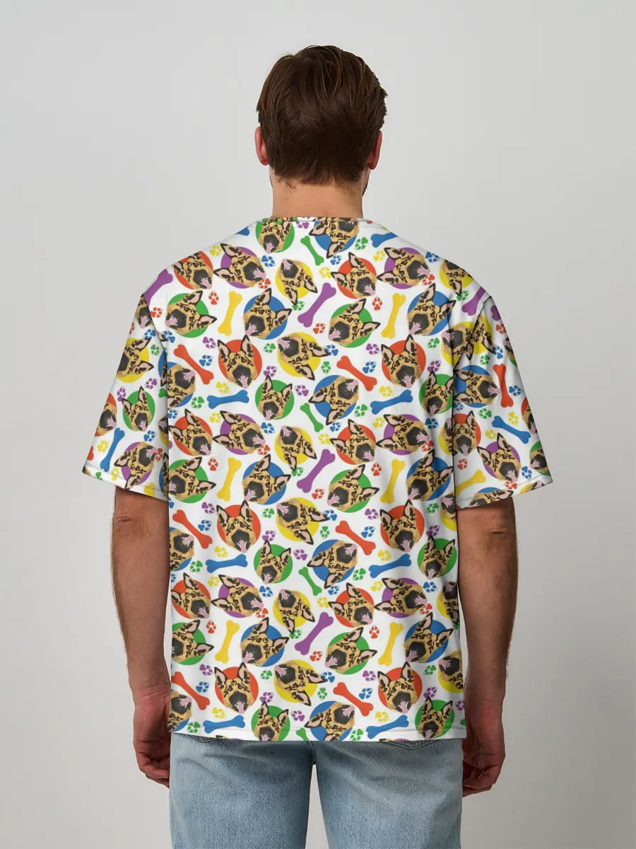 Мужская футболка оверсайз / Немецкая Овчарка