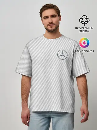 Мужская футболка оверсайз / MERCEDES BENZ CARBON