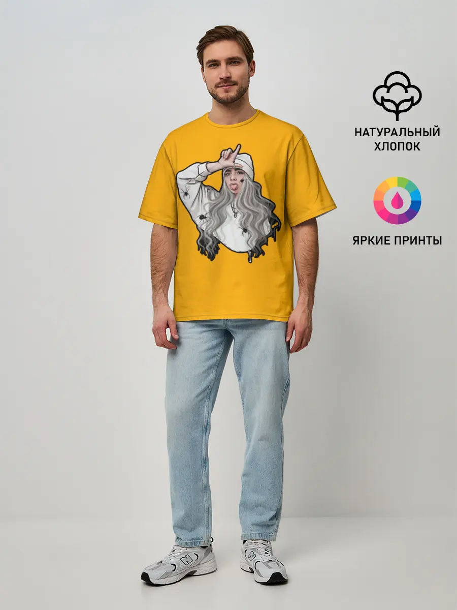 Мужская футболка оверсайз / Billie Eilish