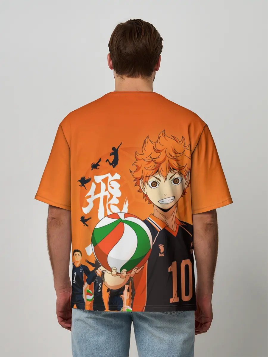 Мужская футболка оверсайз / Волебольная команда из аниме HAIKYUU!!