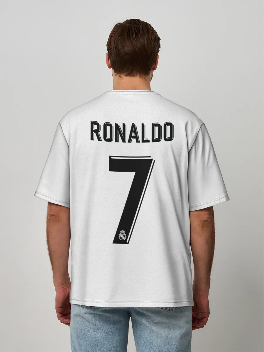 Мужская футболка оверсайз / Криштиану Роналду Форма 18/19