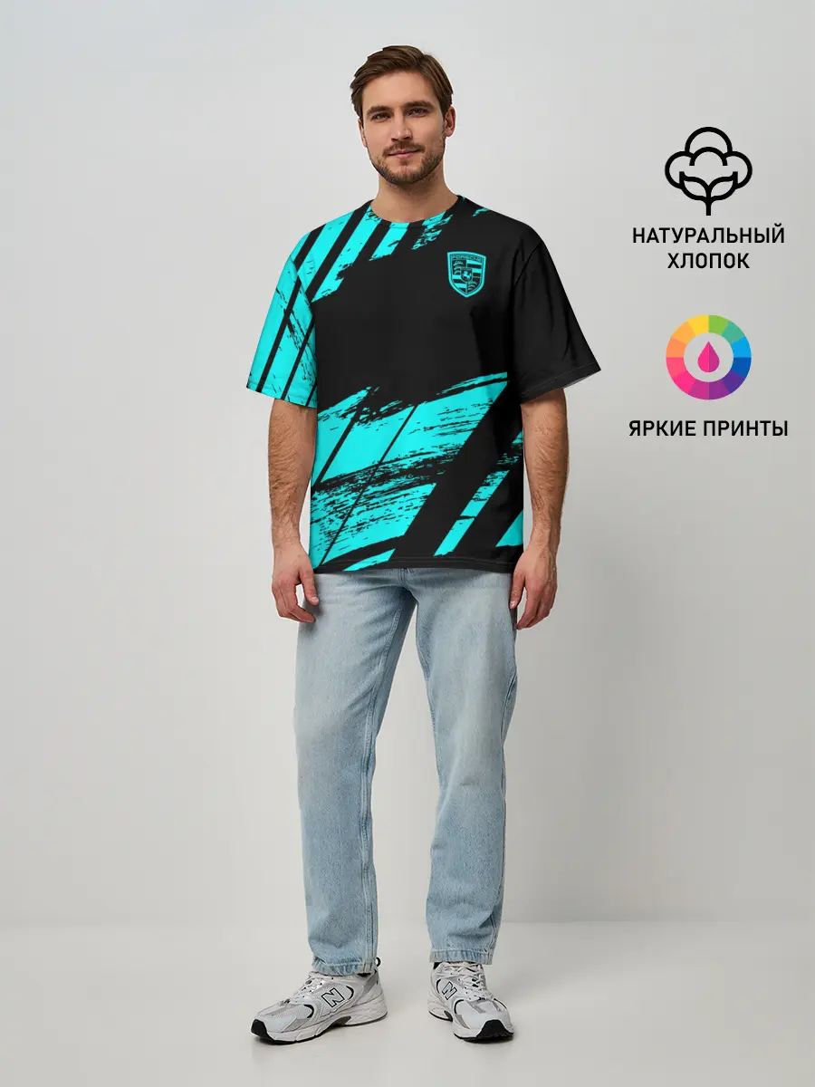 Мужская футболка оверсайз / Porsche