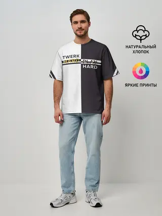 Мужская футболка оверсайз / Twerk hard