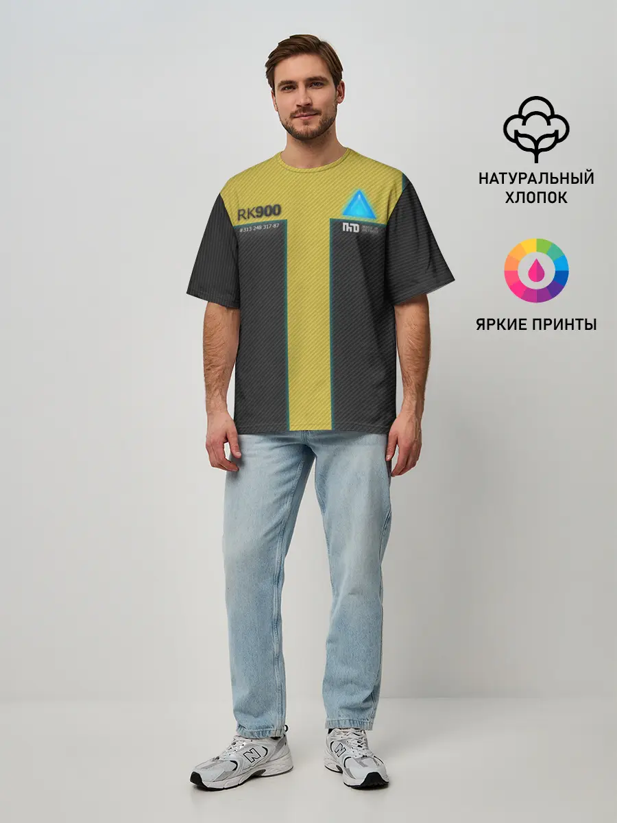 Мужская футболка оверсайз / TrdDBH, detroit, become human,