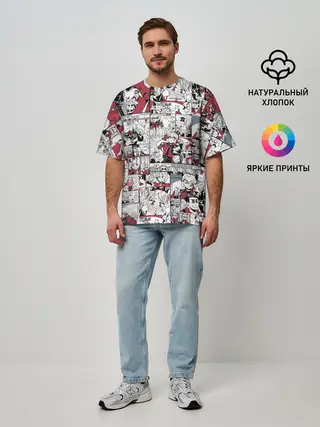 Мужская футболка оверсайз / HELLTAKER