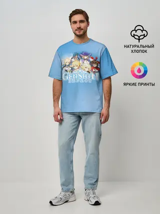 Мужская футболка оверсайз / Genshin Impact