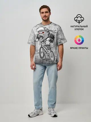Мужская футболка оверсайз / Junk Ride