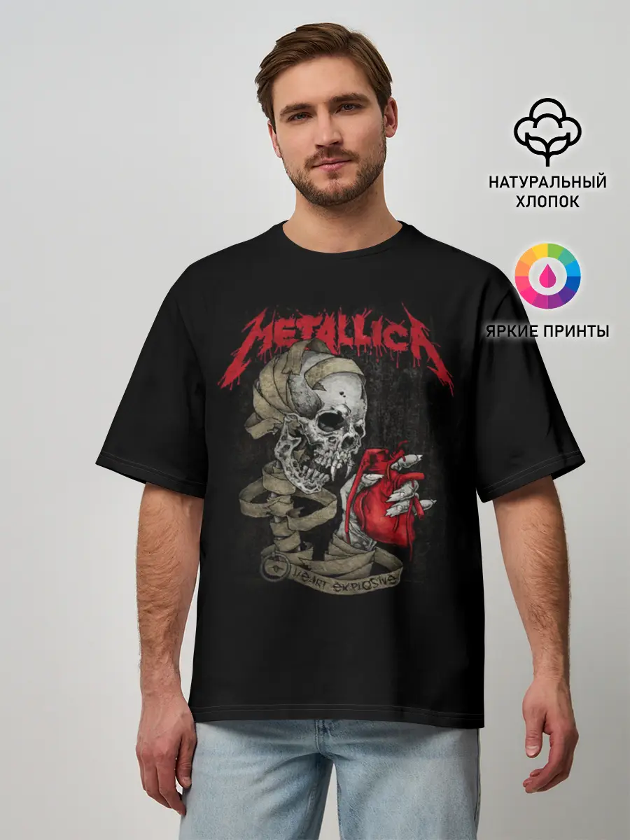 Мужская футболка оверсайз / Metallica