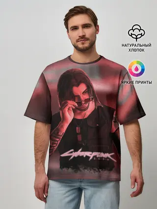 Мужская футболка оверсайз / Johnny Silverhand Cyberpunk