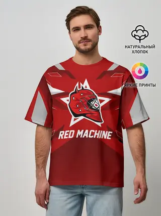 Мужская футболка оверсайз / Red machine