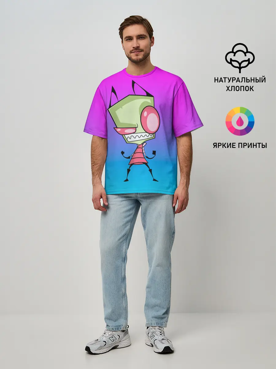 Мужская футболка оверсайз / Захватчик Зим