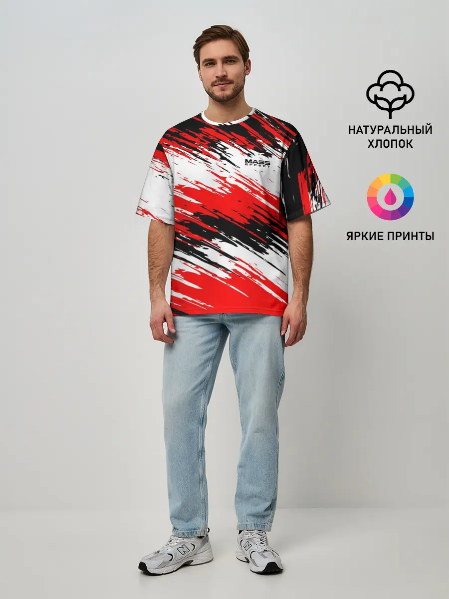 Мужская футболка оверсайз / Mass Effect