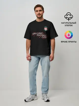 Мужская футболка оверсайз / LIVERPOOL FC | ЛИВЕРПУЛЬ