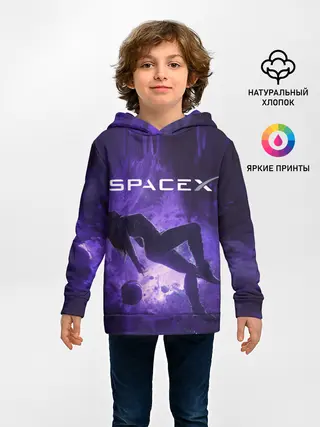 Детское худи / Space X Girl in zero gravity