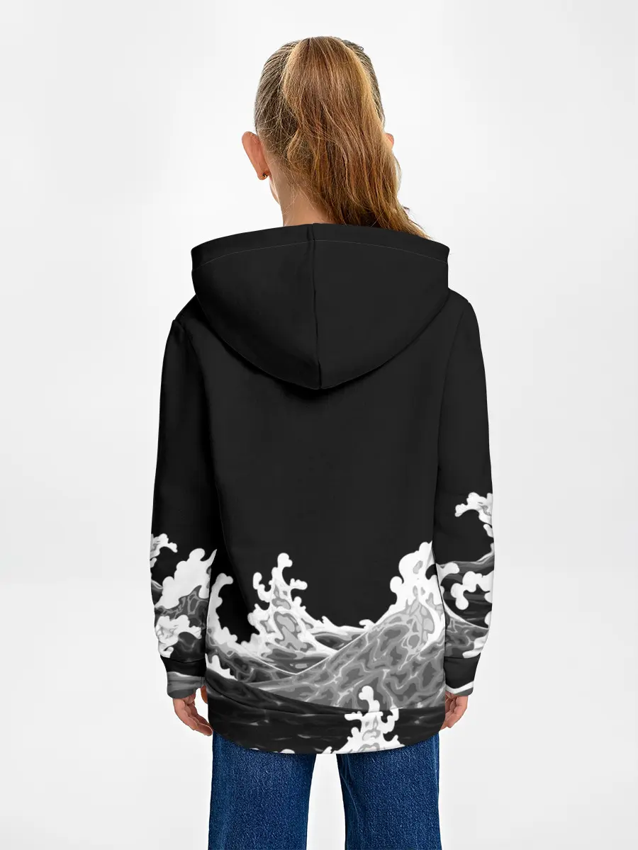 Детское худи / Карп Кои Волна Япония Рыба